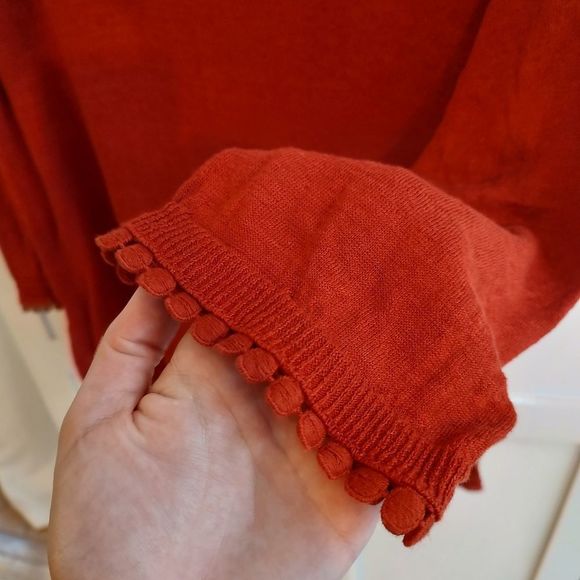 J.Crew Linen 3/4 Sleeve Pom Pom Trim Sweater Bundle - Picture 15 of 15